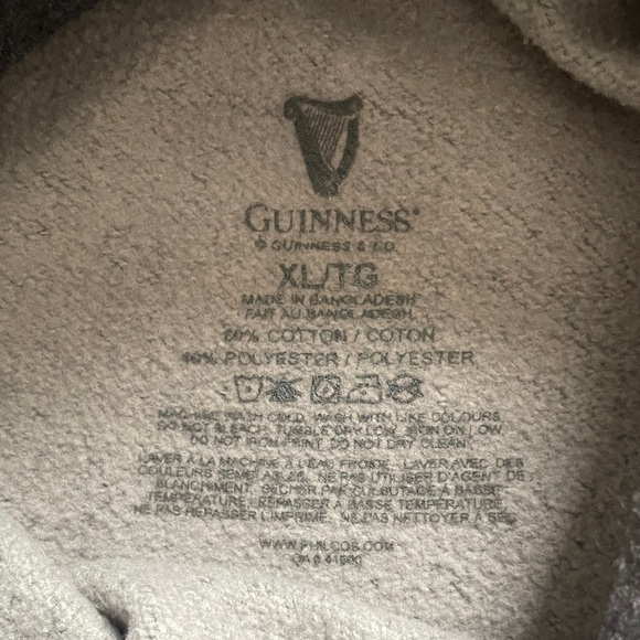 Guinness Charcoal Hoodie with Gold Logo - Picture 3 of 3